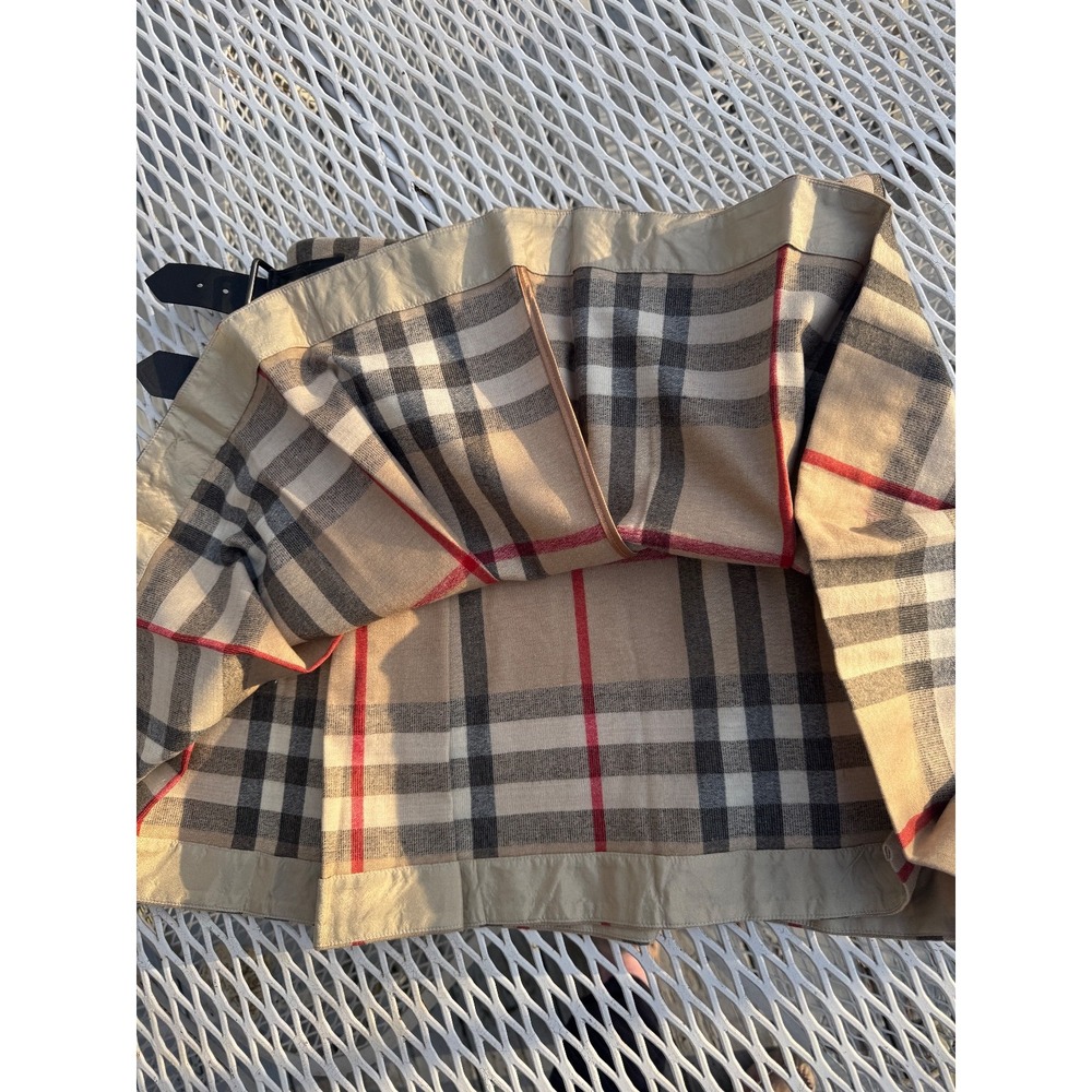 BURBERRY BRIT MINI Wool Pleated MINI SKIRT KILT NOVA CHECK BUCKLE SIZE US-8 - Picture 9 of 9
